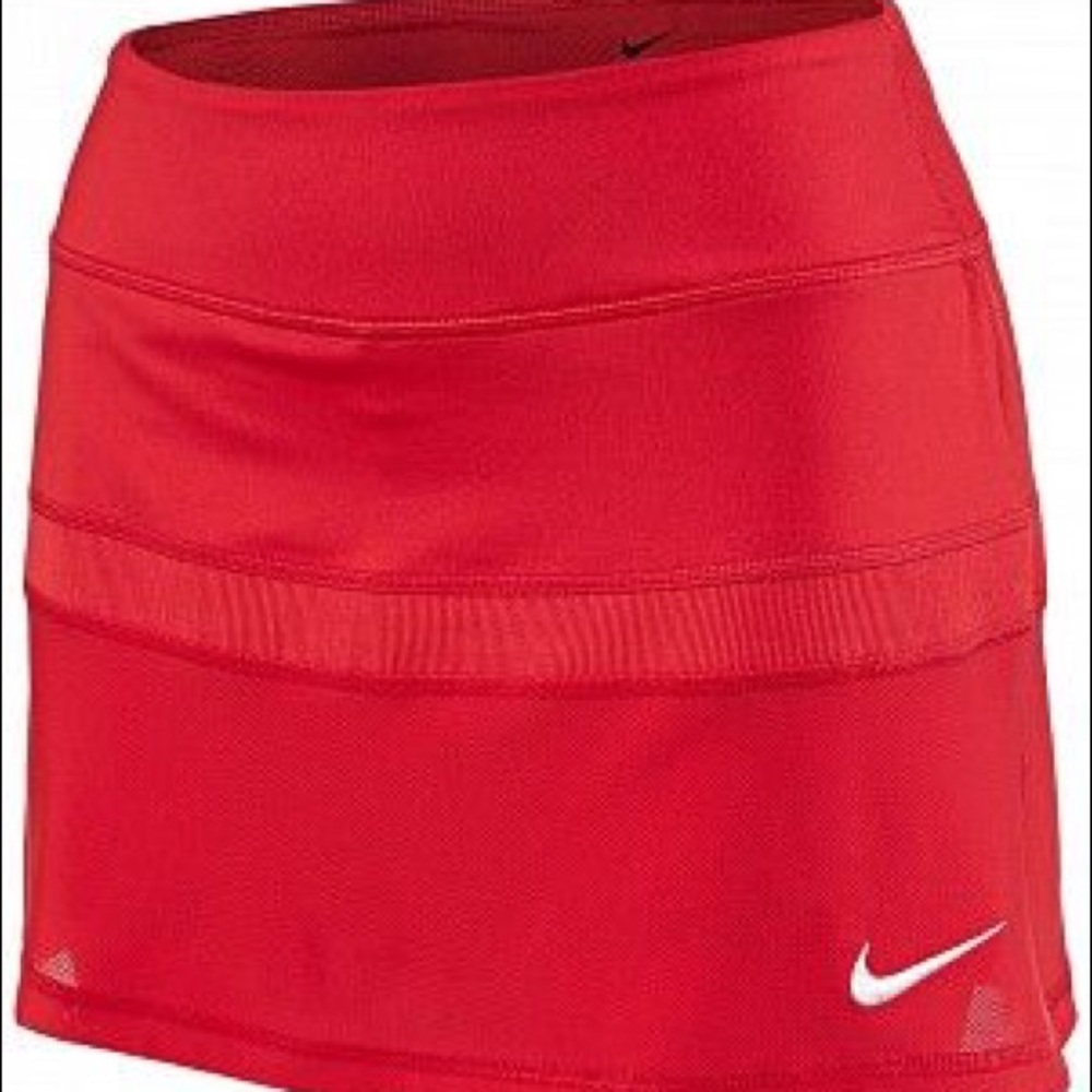 Nike red tennis skirt